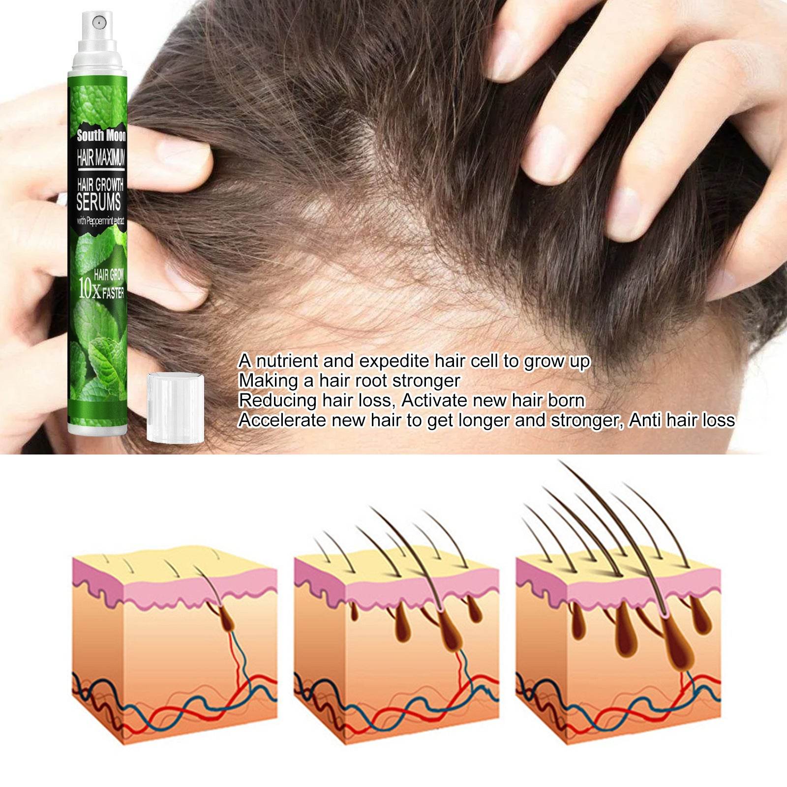 Mint Nutrition Nourishing Hair Growth Spray - Mubimart