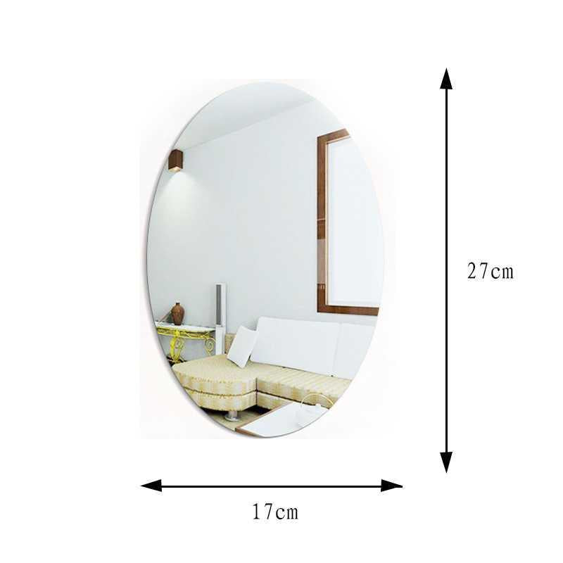 Mirror Wall Self-adhesive Oval Acrylic Self-adhesive Mirror - Mubimart -  