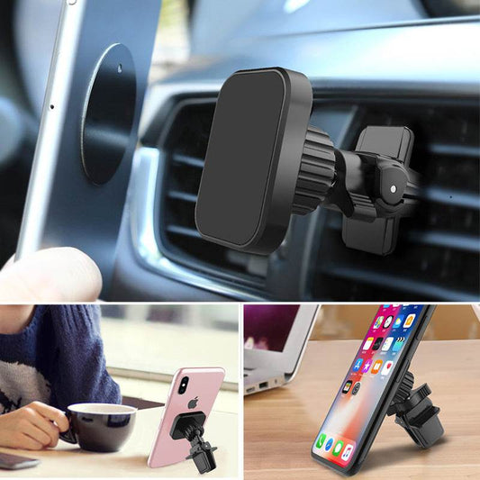 Mobile Phone Holder Car Holder Car Air Outlet Magnet Phone Holder - Mubimart