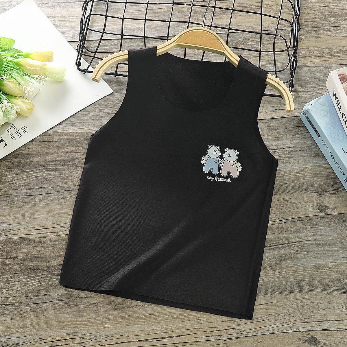 Modal Children's Vest Boneless Camisole Bottoming Shirt - Mubimart