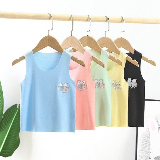 Modal Children's Vest Boneless Camisole Bottoming Shirt - Mubimart