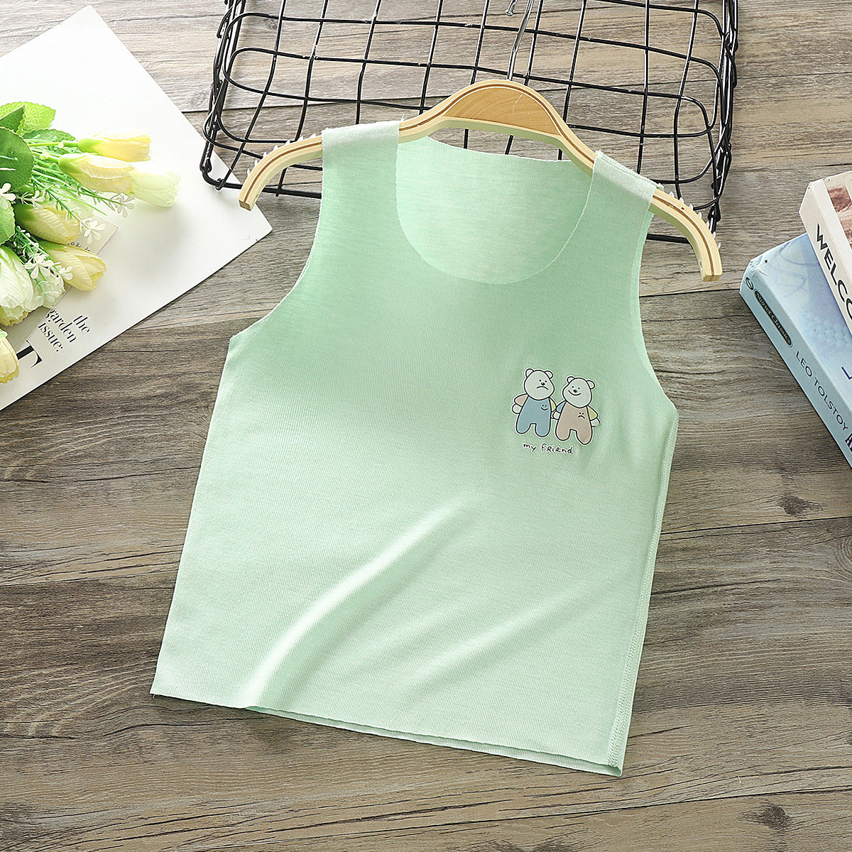 Modal Children's Vest Boneless Camisole Bottoming Shirt - Mubimart -  