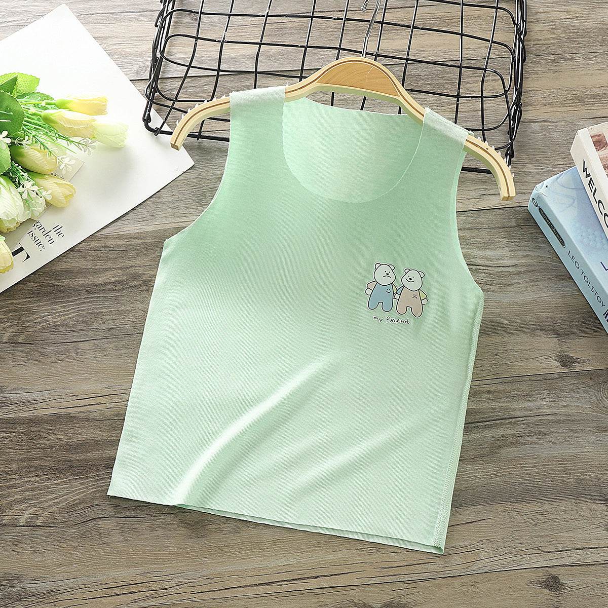 Modal Children's Vest Boneless Camisole Bottoming Shirt - Mubimart