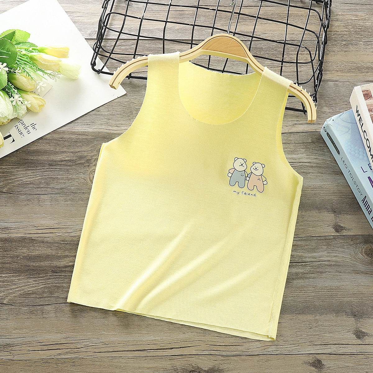 Modal Children's Vest Boneless Camisole Bottoming Shirt - Mubimart