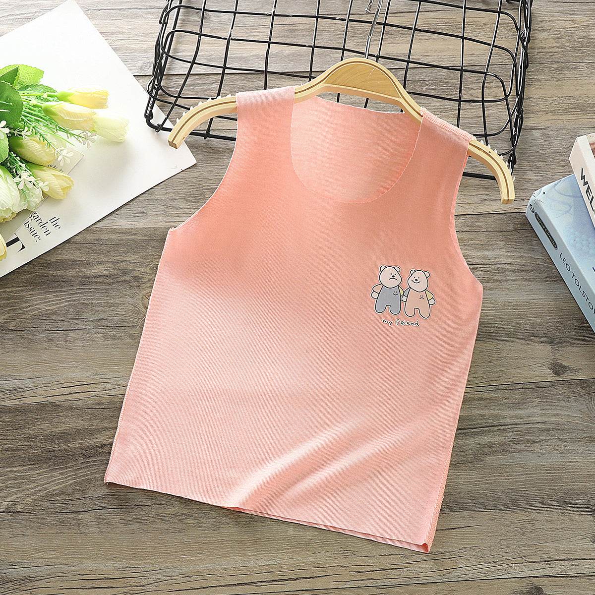 Modal Children's Vest Boneless Camisole Bottoming Shirt - Mubimart
