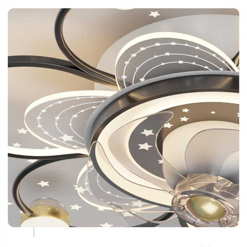 Modern Luxury Bedroom, Living Room Shaking Head Ceiling Fan Lamp - Mubimart -  