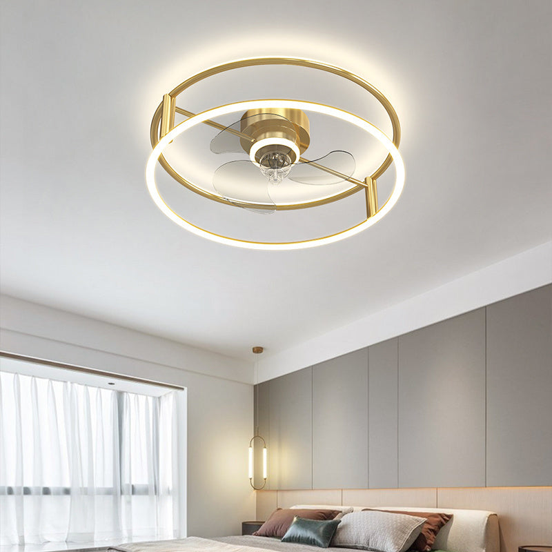 Modern Simple Ceiling Electric Fan Lamp - Mubimart -  