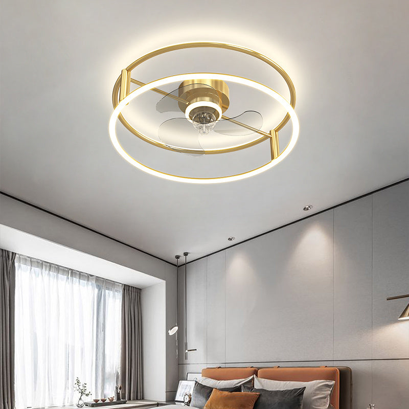 Modern Simple Ceiling Electric Fan Lamp - Mubimart -  