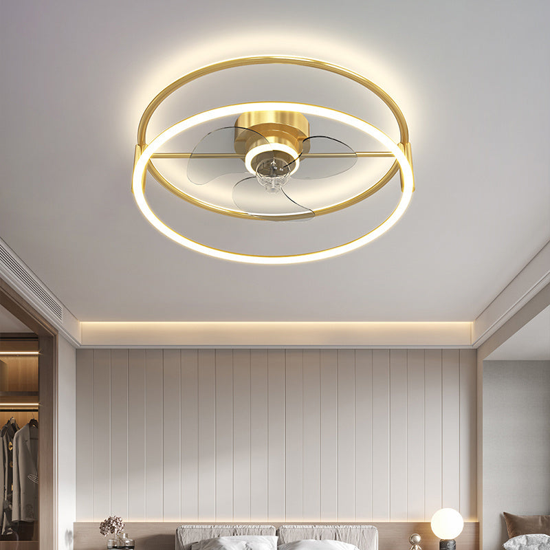 Modern Simple Ceiling Electric Fan Lamp - Mubimart -  