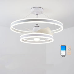 Modern Simple Living Room Ceiling Fan Lamp - Mubimart -  