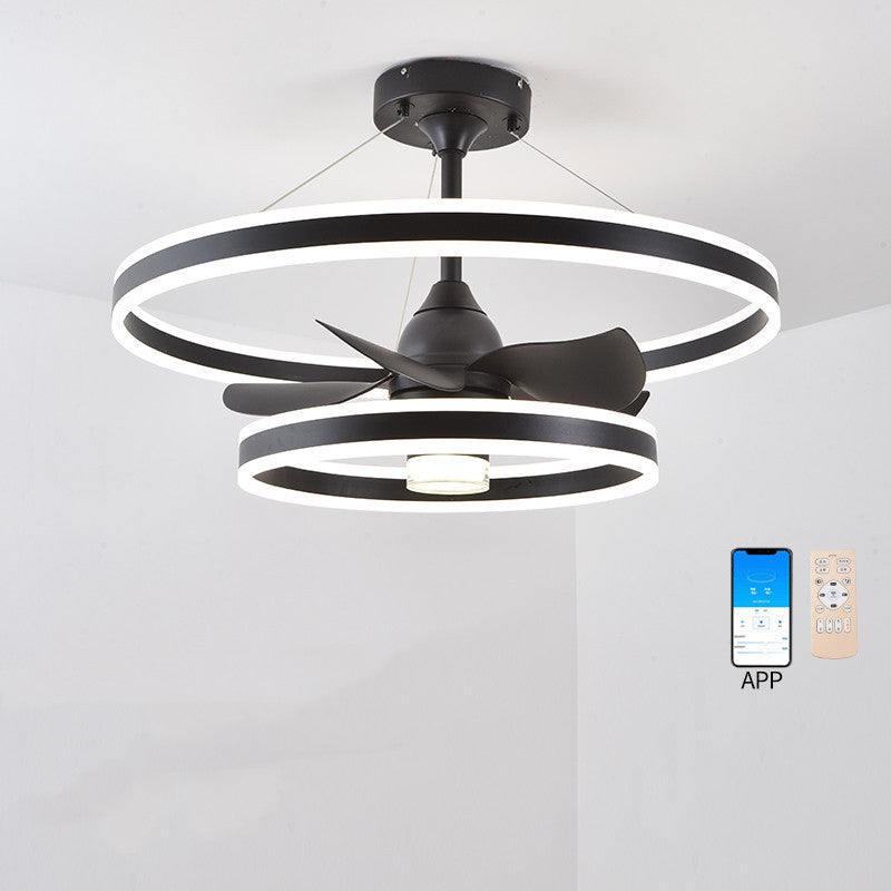 Modern Simple Living Room Ceiling Fan Lamp - Mubimart -  