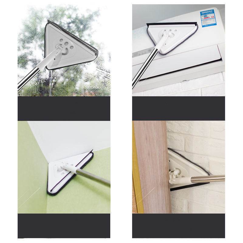 Mop Triangle Head Lengthened And Thick Rod To Clean Glass Ceiling - Mubimart