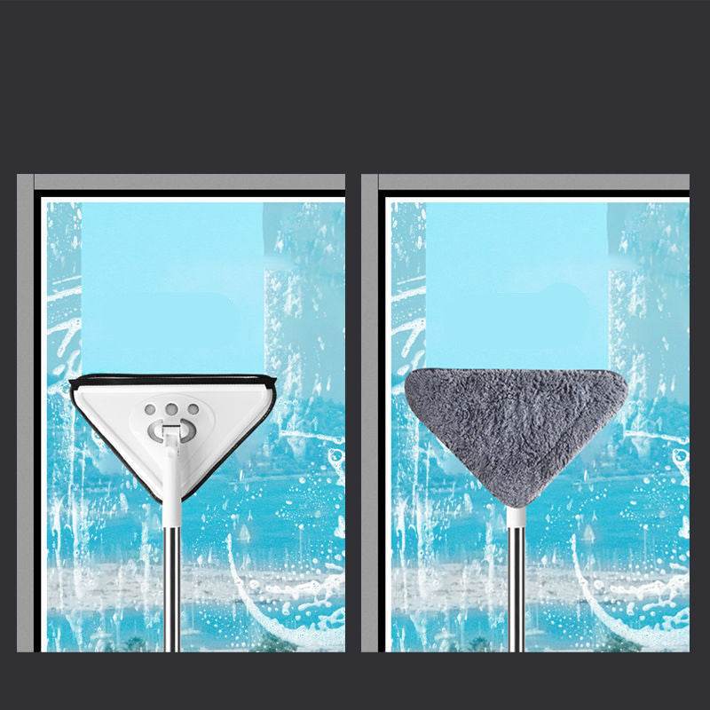 Mop Triangle Head Lengthened And Thick Rod To Clean Glass Ceiling - Mubimart