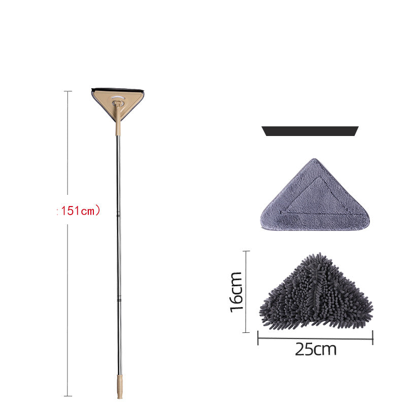 Mop Triangle Head Lengthened And Thick Rod To Clean Glass Ceiling - Mubimart -  