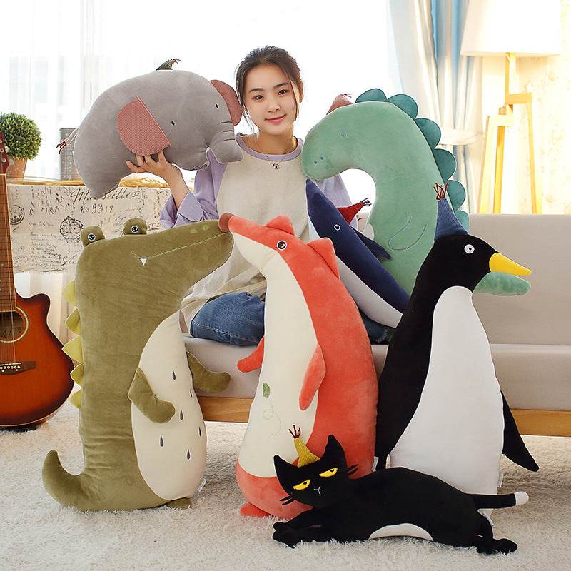 Mountchen Kids Room Decoration Animal Cushion Fox Bear Whale Pillow Kids Baby Boy Nursery Decoration Kids Girl Room Decoration - Mubimart