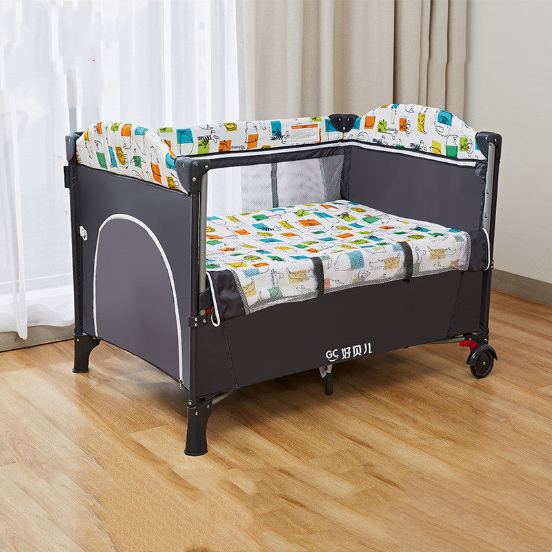 Movable Splicing King Bed Foldable And Portable - Mubimart - Bassinets & Cradles 