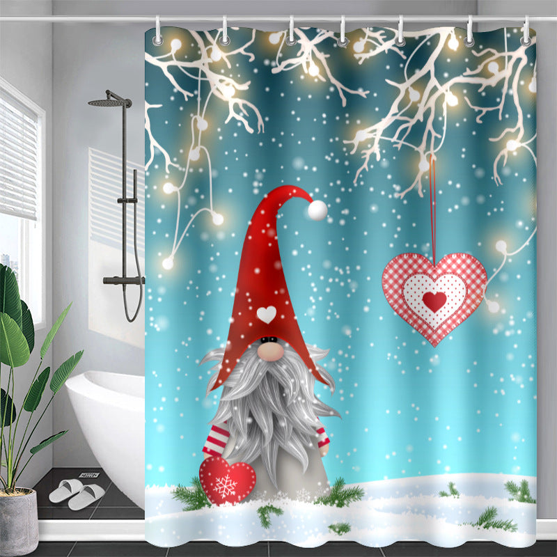 Movable Waterproof Shower Curtain Polyester Shower Curtain And Mildew Resistant - Mubimart - Shower curtain 