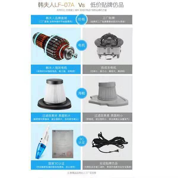 Mrs. Han vacuum cleaner household portable pink push rod vacuum cleaner lf-07a small household vacuum cleaner - Mubimart