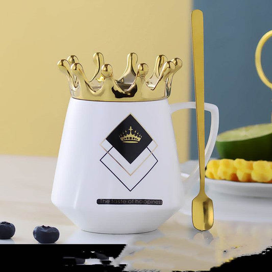 Mug Coffee Cup Couple Coffee Cup With Lid - Mubimart