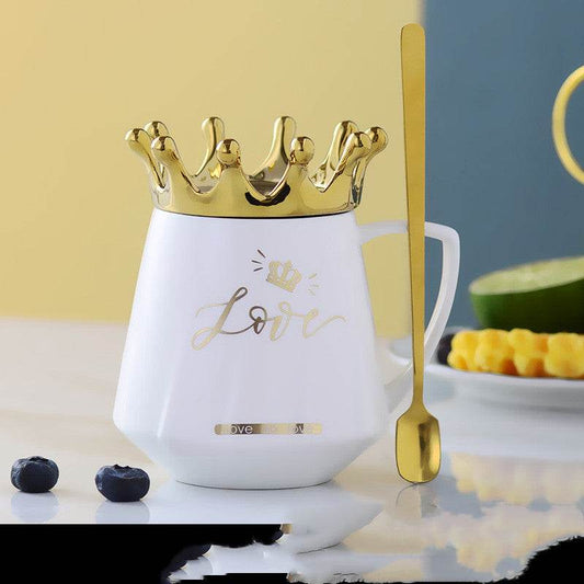 Mug Coffee Cup Couple Coffee Cup With Lid - Mubimart