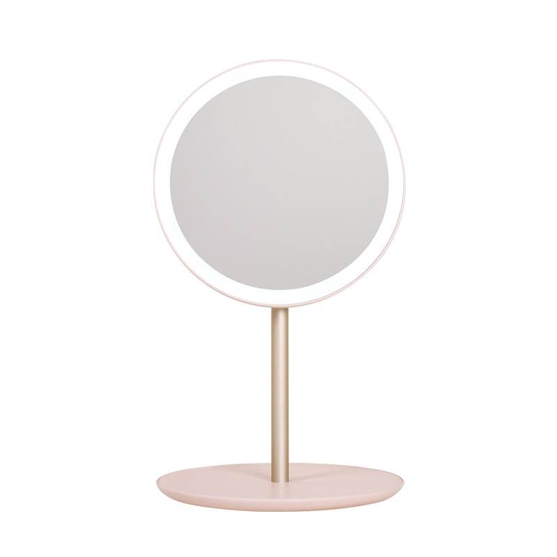 Muid Make-Up Mirror Net Red Portable Foldable Led Table Top Dressing Mirror With Light - Mubimart