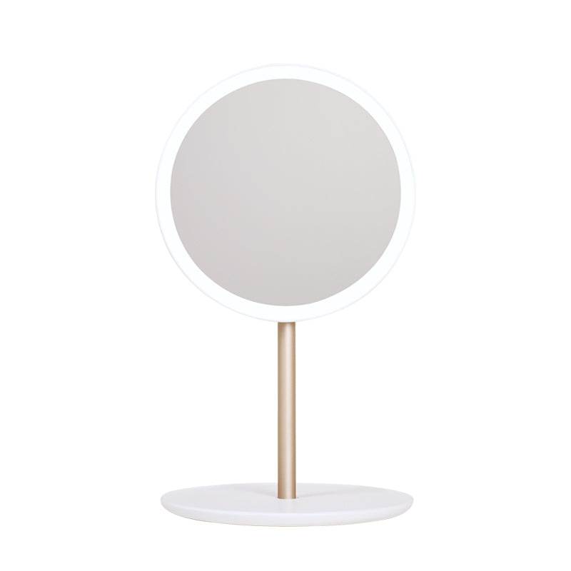 Muid Make-Up Mirror Net Red Portable Foldable Led Table Top Dressing Mirror With Light - Mubimart