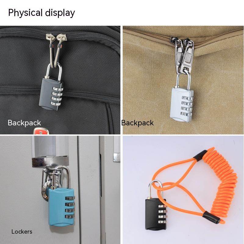 Multi-color Metal Luggage Zipper Wardrobe Door Password Lock - Mubimart