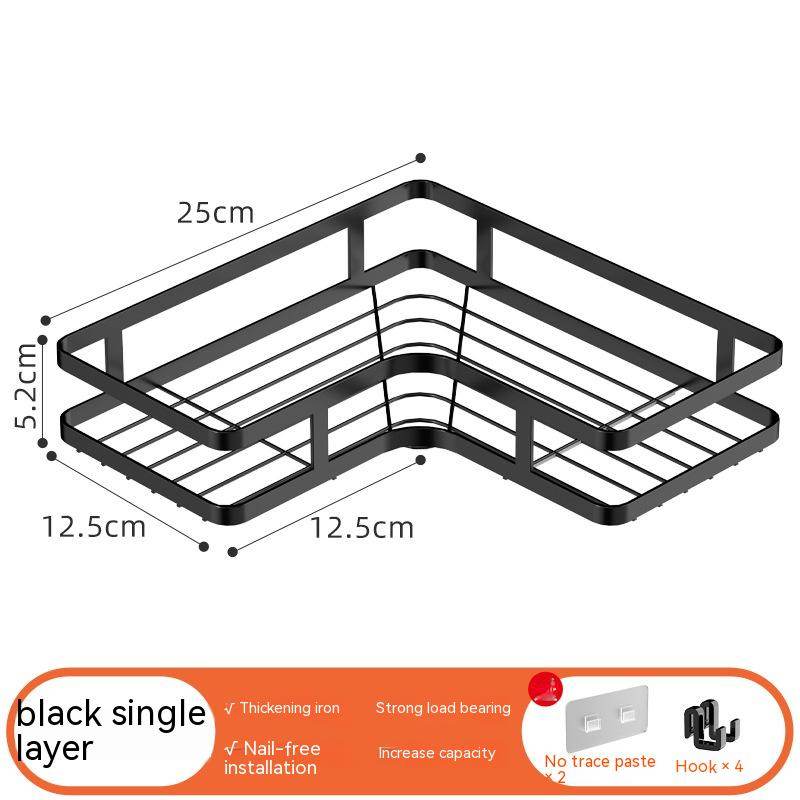 Multi-functional Iron Bathroom Shelf - Mubimart