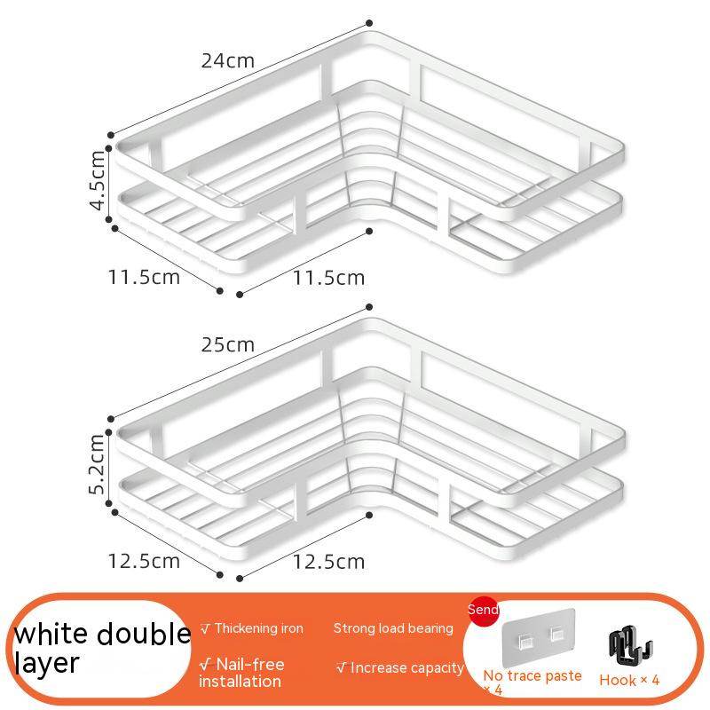 Multi-functional Iron Bathroom Shelf - Mubimart