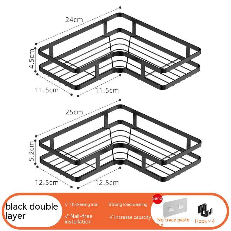 Multi-functional Iron Bathroom Shelf - Mubimart