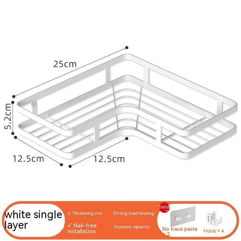 Multi-functional Iron Bathroom Shelf - Mubimart