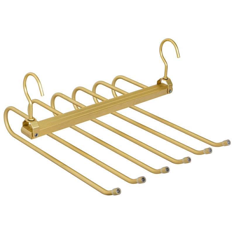 Multi-layer Hanger Aluminum Alloy Trouser Press Household Magic Pants Rack - Mubimart