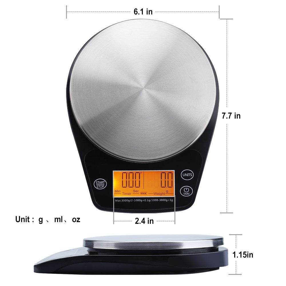 Multifunction LCD Digital Hand Drip Coffee Scale Kitchen Food Scale - Mubimart