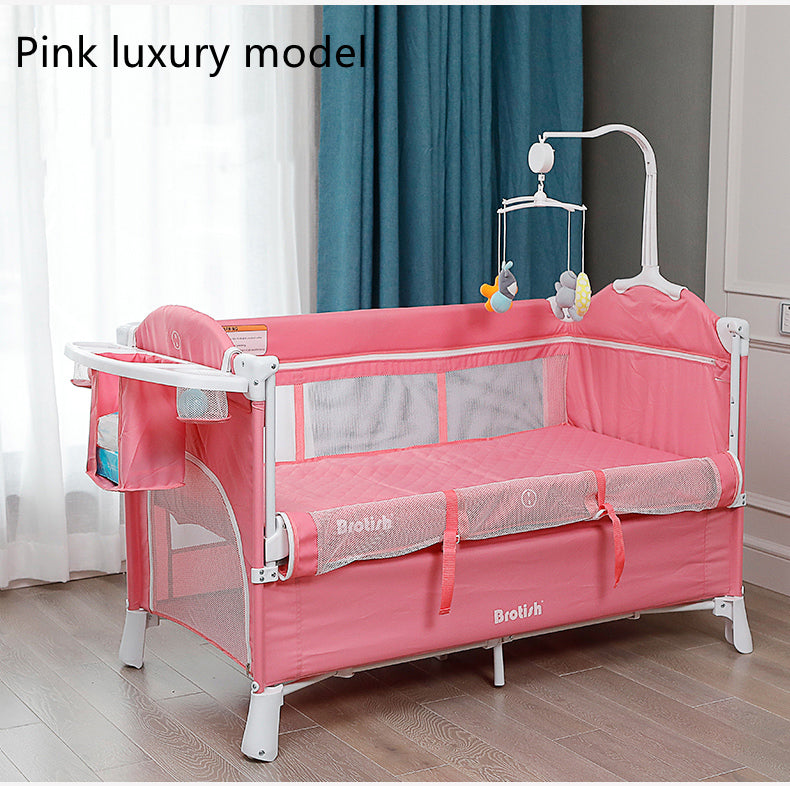 Multifunctional Baby Cot Splicing Large Bed Movable - Mubimart -  