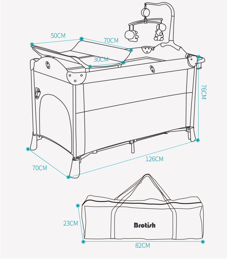 Multifunctional Baby Cot Splicing Large Bed Movable - Mubimart -  