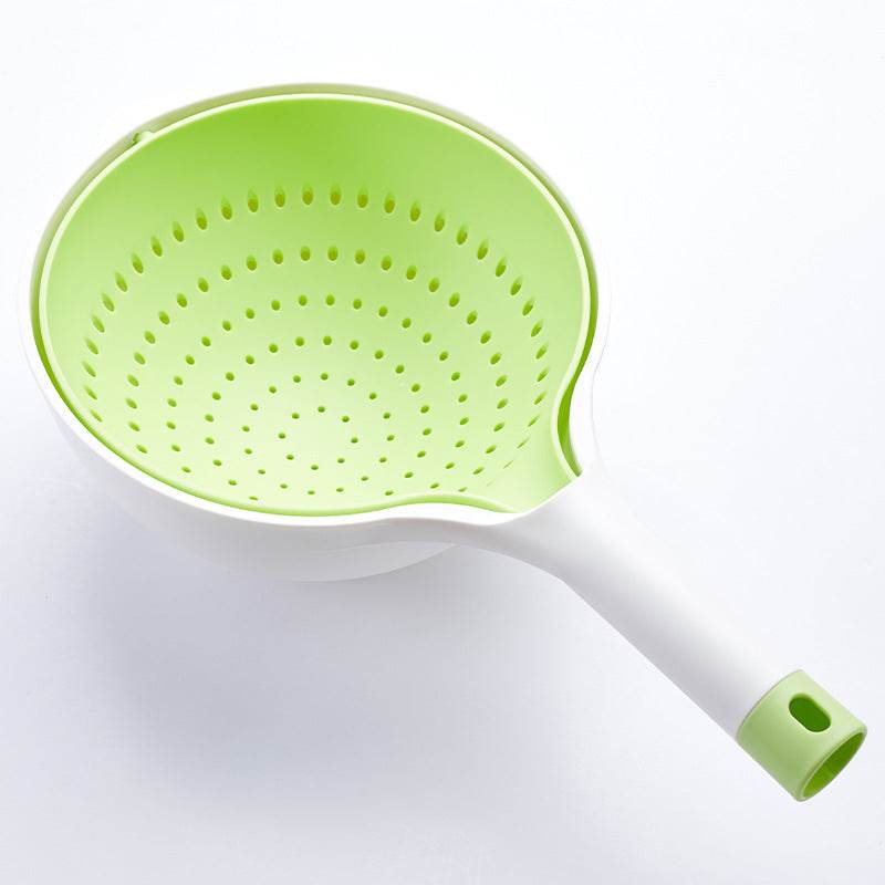 Multifunctional Drain Bowl Household Kitchen Dish Basin Drain Basket Plastic Creative Vegetable Fruits Food Colander Baskets - Mubimart