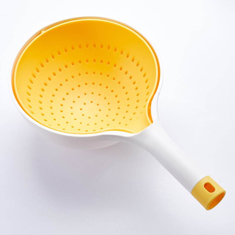 Multifunctional Drain Bowl Household Kitchen Dish Basin Drain Basket Plastic Creative Vegetable Fruits Food Colander Baskets - Mubimart