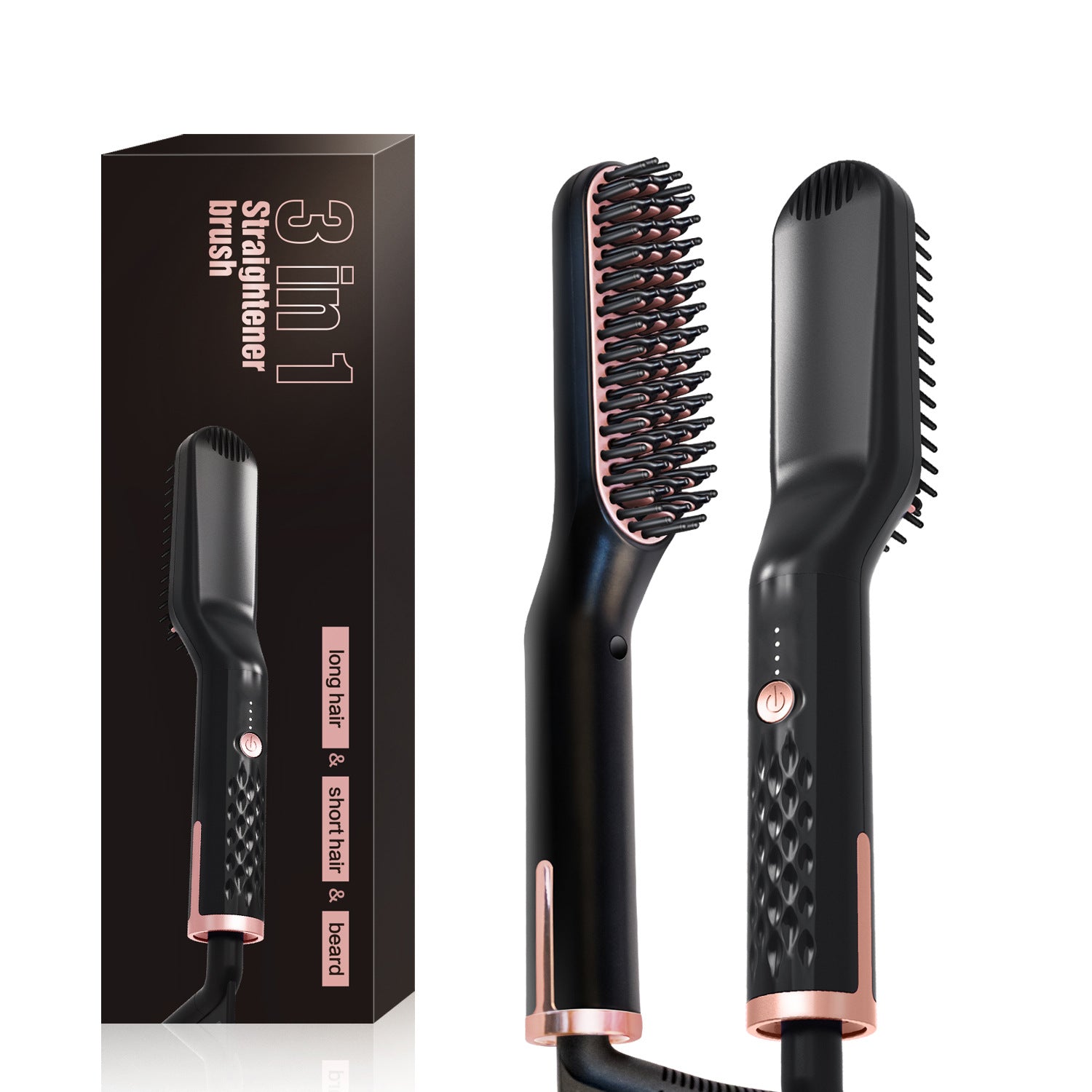 Multifunctional Electric Straightening Hair Comb Fast Irons Auto Straight Beard Brush - Mubimart -  