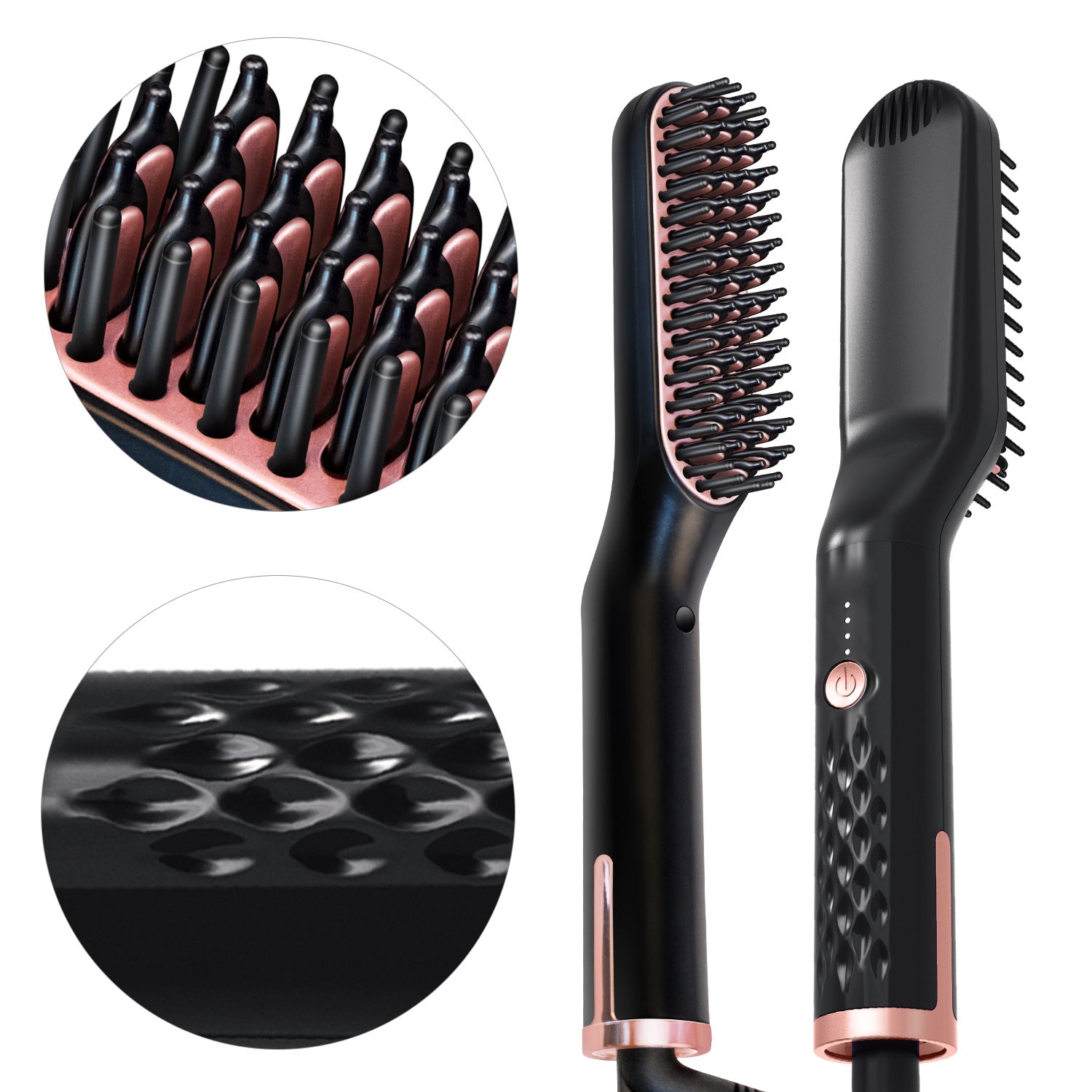 Multifunctional Electric Straightening Hair Comb Fast Irons Auto Straight Beard Brush - Mubimart -  