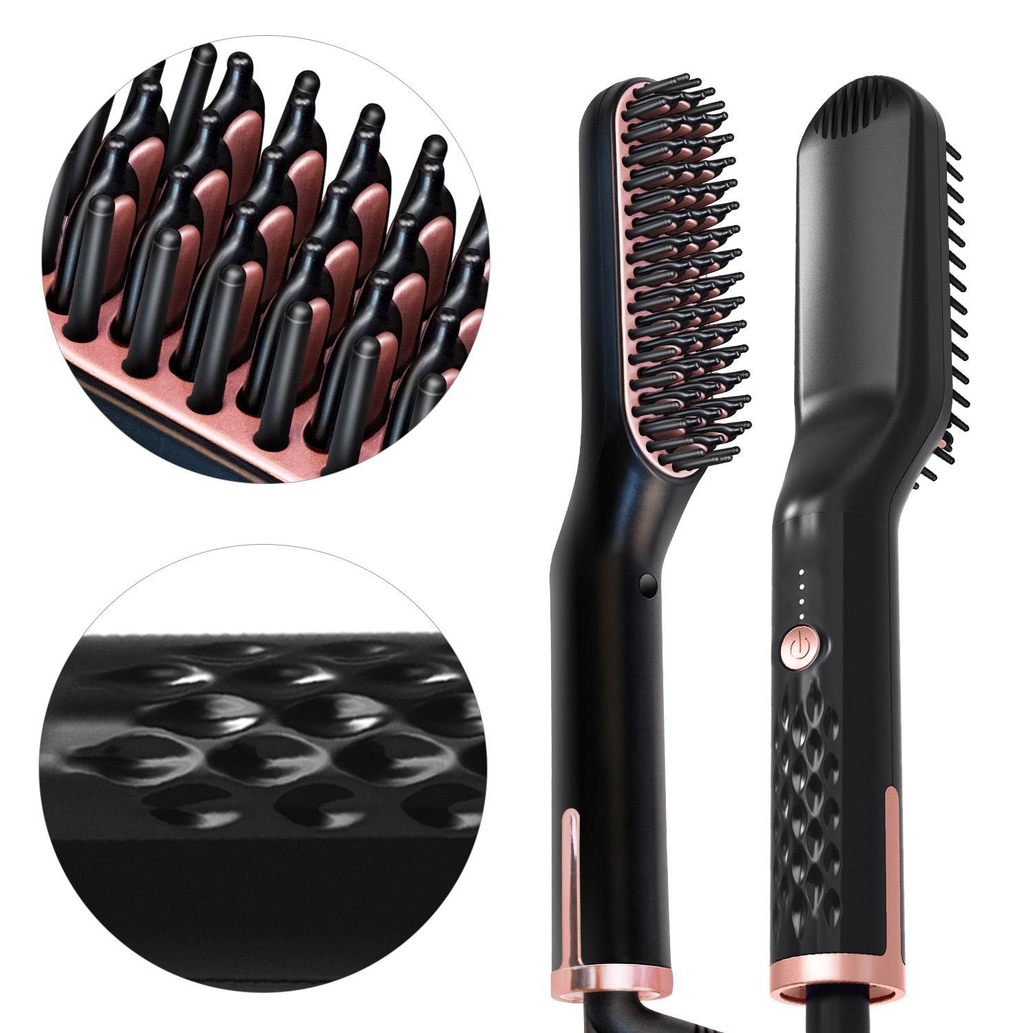 Multifunctional Electric Straightening Hair Comb Fast Irons Auto Straight Beard Brush - Mubimart