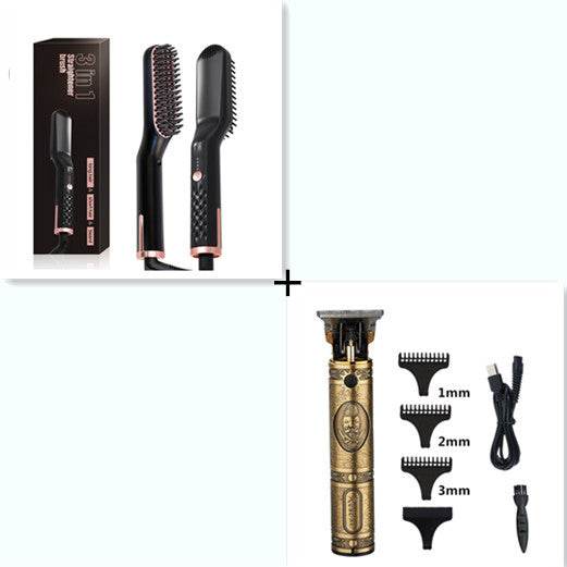Multifunctional Electric Straightening Hair Comb Fast Irons Auto Straight Beard Brush - Mubimart
