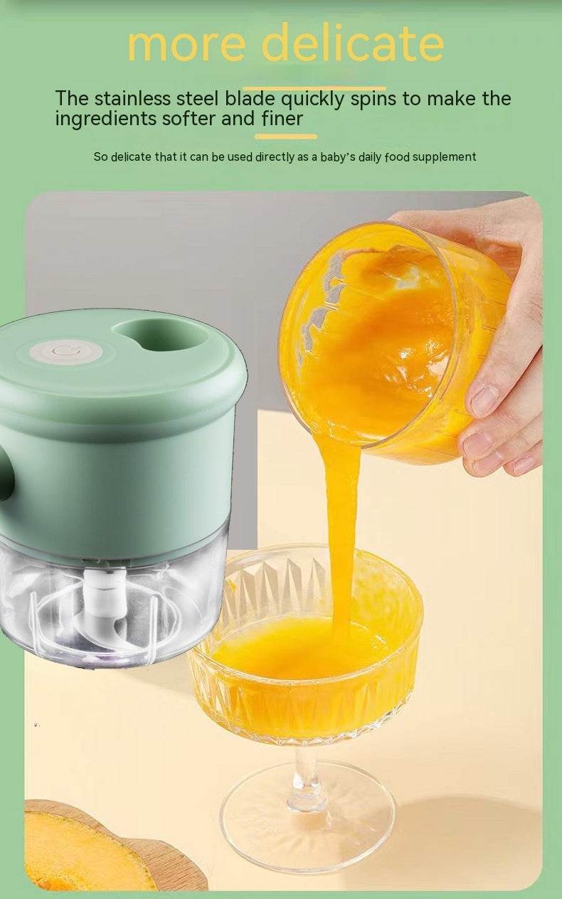 Multifunctional Electric Vegetable Cutting Mashed Garlic Kitchen Storm Slicer Household Hand-held Cooking Hammer Suit - Mubimart