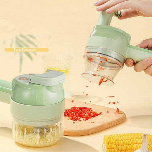Multifunctional Household Slice Electric Garlic Pounding Chopper - Mubimart