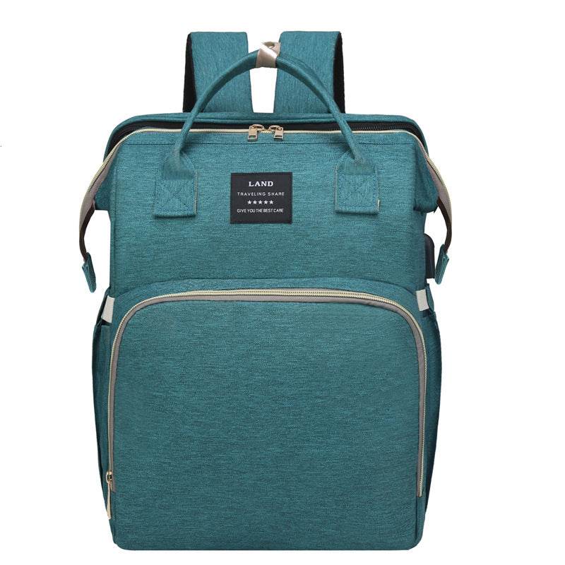 Multifunctional Maternity Diaper Backpack Upgraded With Removable Mosquito Net Large Capacity Foldable Infants Baby Crib Waterproof Nappy Mother Bag For Travel - Mubimart