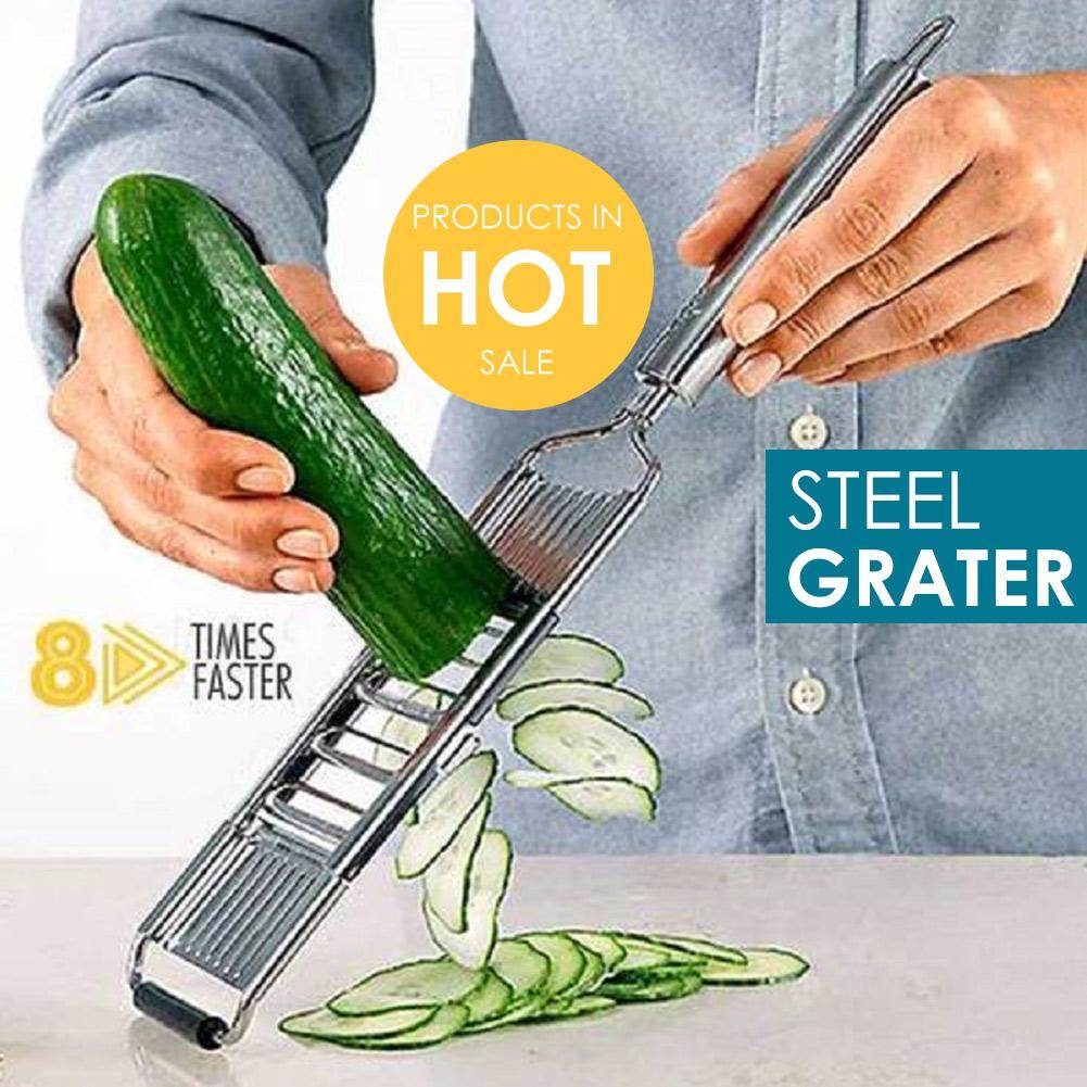 Multifunctional Vegetable Slicer Food Chopper Stainless Steel Kitchen Tools For Chop Up Various Fruits And Vegetables - Mubimart