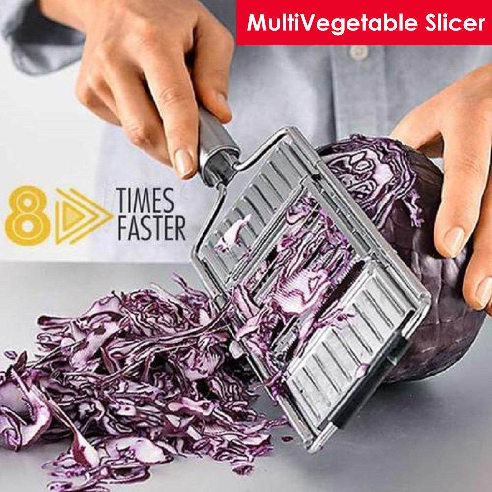 Multifunctional Vegetable Slicer Food Chopper Stainless Steel Kitchen Tools For Chop Up Various Fruits And Vegetables - Mubimart