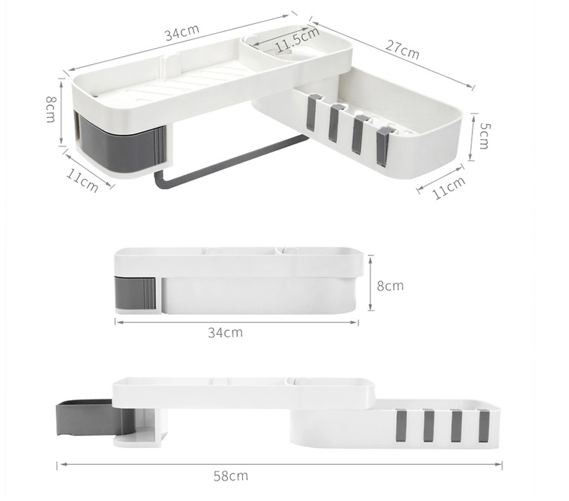 Multifunctional bathroom shelf - Mubimart -  