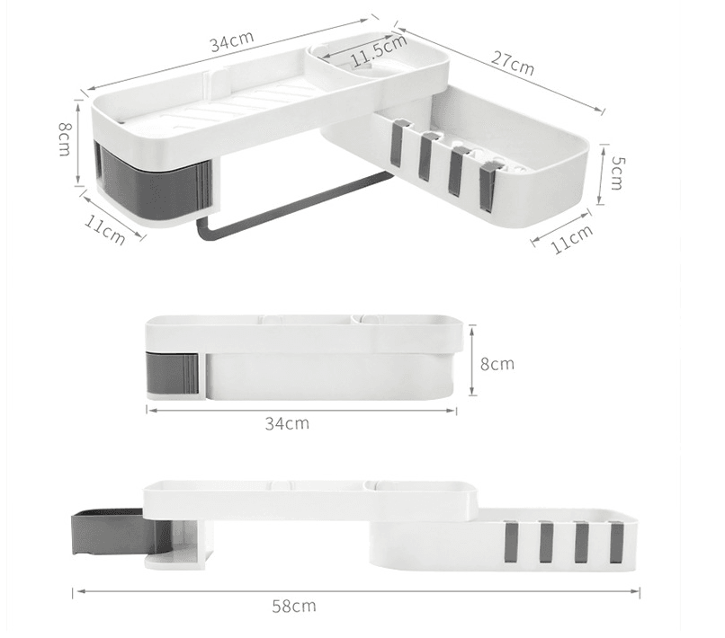 Multifunctional bathroom shelf - Mubimart