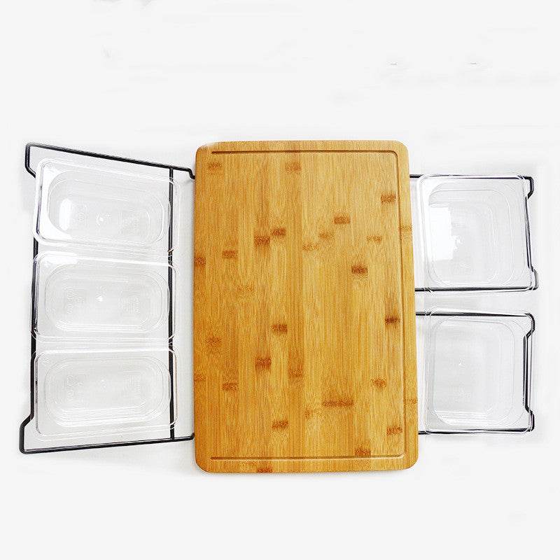 Multifunctional solid wood cutting board can be sorted - Mubimart
