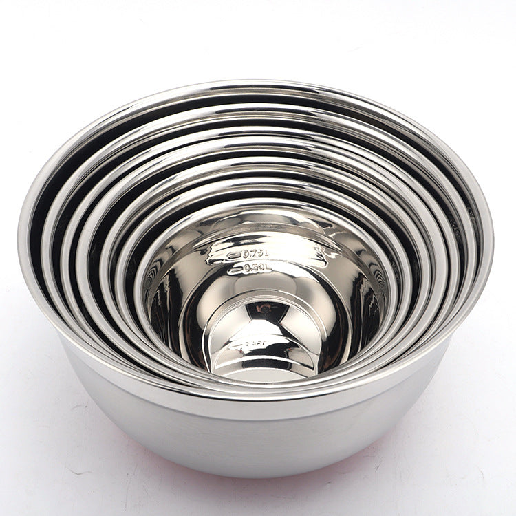 Multifunctional stainless steel salad bowl - Mubimart - Mixing Bowls 